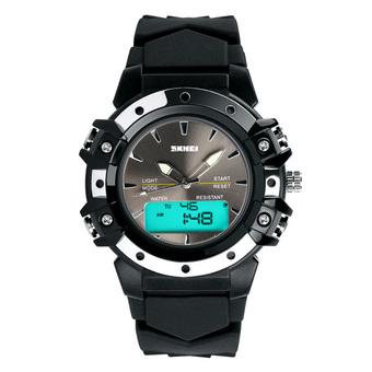SKMEI Unisex Sport Waterproof Rubber Strap Wrist Watch -Black 0821 (Intl)  