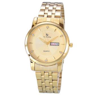 Saint Costie - Jam Tangan Pria - Body Gold - Gold Dial - Stainless steel band - SC-RT-5126G-GG  