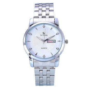 Saint Costie - Jam Tangan Pria - Body Silver - White dial - stainless steel band - SC-RT-5126G-SW  