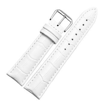 Sanwood Unisex Faux Leather Watch Strap White 18mm (Intl)  