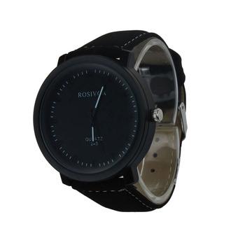 Scrub Forest Belt Tide Table Harajuku Style Curved Handsome Watch (Black)  
