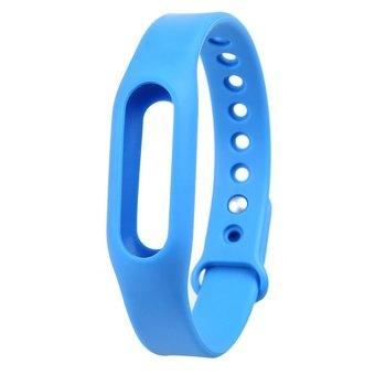 Silicone Band Strap Anti-lost Design Wristband for Xiaomi Miband (BLUE) - Intl  
