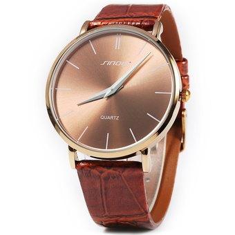 Sinobi 9140 Super Slim Business Male Japan Quartz Watch Leather Wristband Coffee (Intl)  