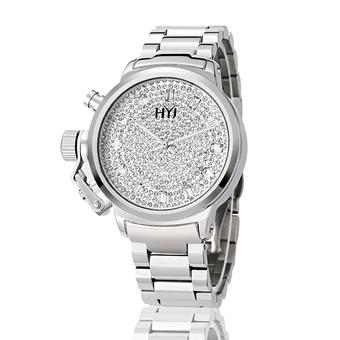 Sinobi Full Diamond Ladies Watch Alloy steel strip women Waterproof quartz watch? Silver (Intl)  