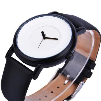 Sinobi S9372 Simple Casual Leather Strap Analog Quartz Wrist Watch White  
