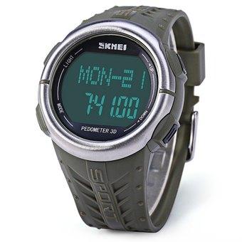 Skmei 1058 Fashion Mens Womens Heart Rate Water Resistance Sports LED Watch (Intl)  