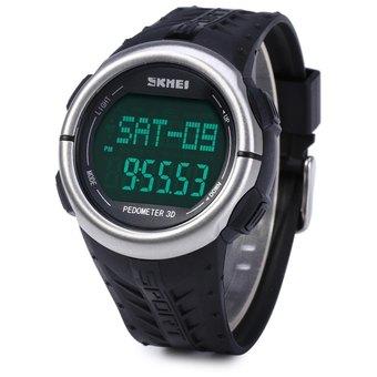 Skmei 1058 Heart Rate Sports LED Watch with Pedometer Function Water Resistance(INTL)  