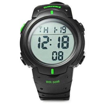 Skmei 1068 Sport Watch With Alarm Stopwatch Green (Intl)  