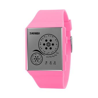 Skmei 1073 Unisex Sports Watch With LED (Pink)  
