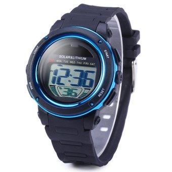 Skmei 1096 5ATM Water Resistant Solar Power LED Sports Watch with Backlight Alarm (Intl)  