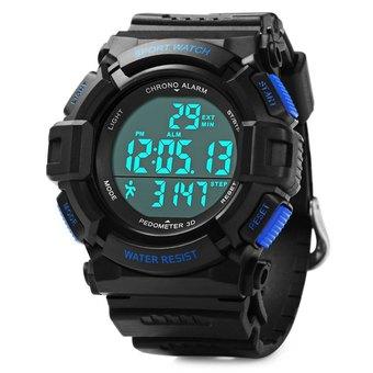 Skmei 1116 Sports Digital Watch with Pedometer 3D Function 5ATM Water Resistant for Men Students (BLUE) (Intl)  