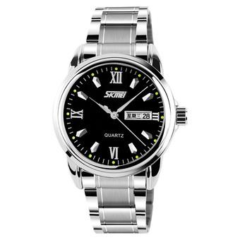 Skmei 9082 Men's Stainless Steel Quartz Wrist Watch  