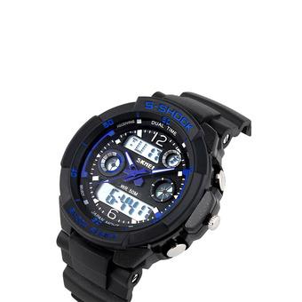 Skmei S-Shock Analog and Digital Sports LED Watch Blue Color (Intl)  