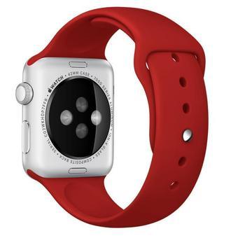 Sport Silicone Bracelet Strap Band For Apple Watch iwatch 38mm (Red) (Intl)  