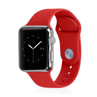 Sports Silicone Watchband Strap for Apple Watch 38mm in S/M Size in Red - Intl  