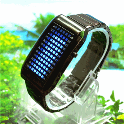 Square Watch 72 Light for Male - Black