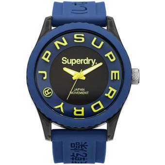 Superdry Tokyo Blue Silicone Strap Men's Watch SYG145U - Blue  