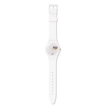 Swatch - Jam Tangan Pria - Putih-Putih - Rubber Putih - GW706  