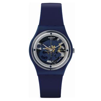 Swatch - Jam Tangan Wanita - Biru-Biru - Rubber Biru - GN245 Squelette Blue  