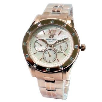 Swiss Army Crhonograph - Jam tangan Wanita - Rosegold - Stainless steel - SA3283Rg  