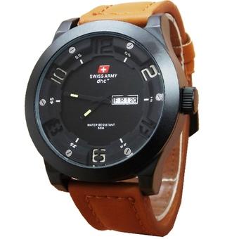 Swiss Army Jam Tangan Pria - Strap Leather - SA 4058 LB  