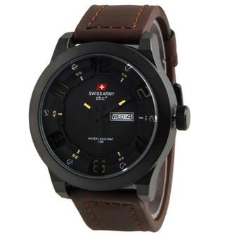 Swiss Army - Jam tangan Pria - Leather - Coklat Tua - SA 4058  