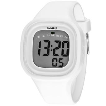 Synoke 66896 Women Waterproof Sport Watch Cool Fashion Digital Wristwatch White - Intl  