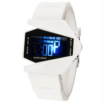 Synoke 80001 Cool Watch Plane Digital Watch Men Sport Wristwatch White  