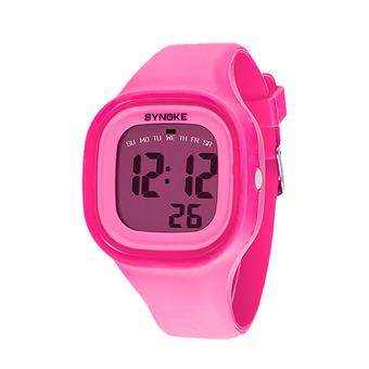 Synoke Women's Pink Rubber Strap Watch  