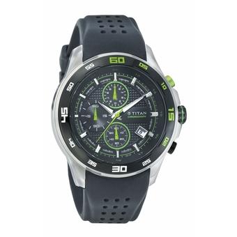 TITAN TI90008KP02 - Man Watches - Black - Rubber  