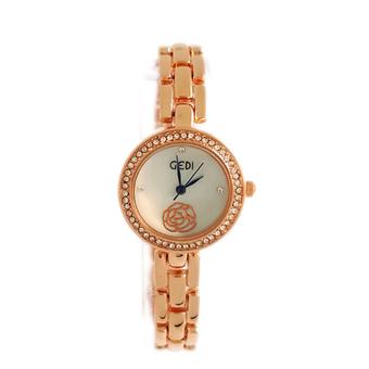 The Roman Elegant Women's Pink Gold Stainless Steel Band Watch CE02 (Intl)  