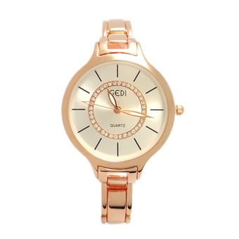 The Roman Women's Fashion Pink Gold Stainless Steel Band Wrist Watch CE08 (Intl)  