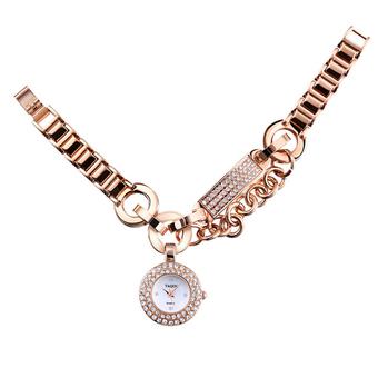 The Roman Women's Fashion Rose Gold Stainless Steel Band Wrist Watch C24 (Intl)  