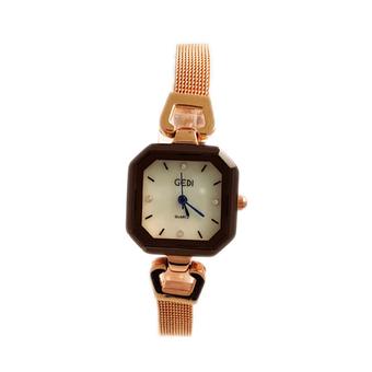 The Roman Women's Pink Gold Stainless Steel Band Square Shape Watches CE06 (Intl)  