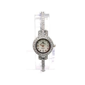 The Roman Womens Silver Circle Stainless Steel Band Watch A048 (Intl)  