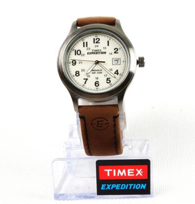 Timex Jam Tangan Men's T49870 Expedition Metal Field Leather - Cokelat