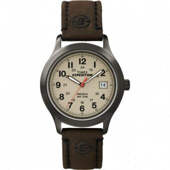 Timex T49955 Mens Expedition Metal Field Brown Strap Watch (Intl)  
