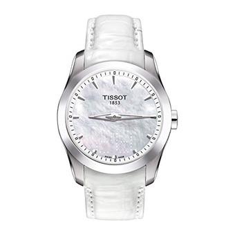 Tissot Couturier Grande Automatic Mother of Pearl Dial White Leather Ladies Watch T0352461611100 (Intl)  