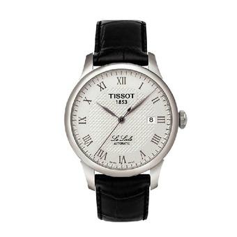 Tissot Le Locle Automatic Leather Strap Silver Textured Dial Men's Watch T41.1.423.33 - Intl  