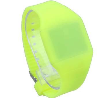 Touch Screen LED Wrist Watch Digital Silicone Unisex Sporty(Fluorescent Yellow) ?  