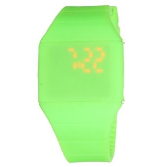 Unisex Fasion Digital LED Rubber Band Wrist Watch (Intl)  