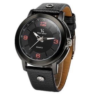 V6 Frosted Leather Fashion Analog Quartz Wrist Watch 257  