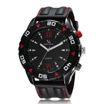 V6 High-Class Luxury Sports Watch?black band red letter? - Intl  