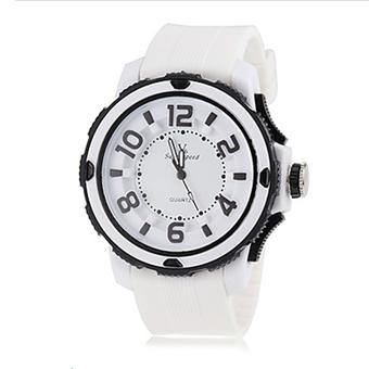 V6 Unisex Big Dial Casual Rubber Analog Wrist Watch 222  
