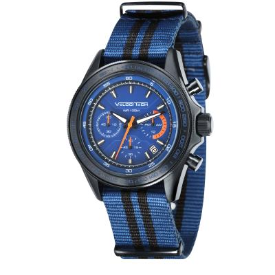 Velocitech Estoril Men Black Nylon Nato Watch VL-7008-03 - Blue