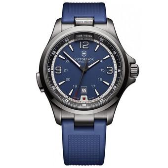 Victorinox Swiss Army Mens Night Vision 241707 Blue Rubber Swiss Quartz Watch (Intl)  