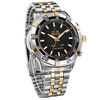 WEIDE 905 Fashion double movement stainless steel waterproof watch?Gold? (Intl)  