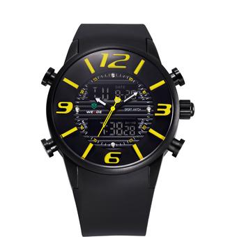 WEIDE Men's Army Diver Analog-Digital Display 3ATM Waterproof Military Sports Watch Yellow Face - Intl  