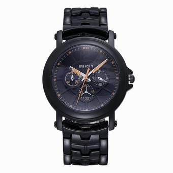 WEIQIN Luminous Hands Fashion Watches Men Luxury Brand Black Band Quartz Military Watch Male Relogio Masculino(Black&Black) (Intl)  