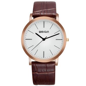 WEIQIN Men Business Fashion Watch PU Leather Band Wristwatch Brown WQ006-3- Intl  